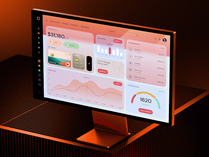 Cover image for 💳 Finance Dashboard UI/UX Design