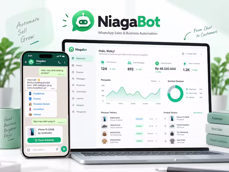 Cover image for NiagaBot — WhatsApp Sales &