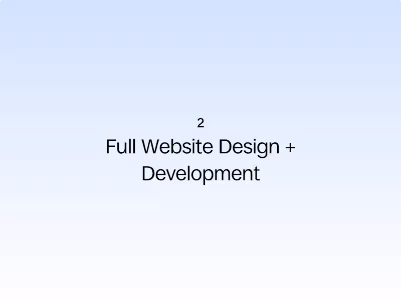 Cover image for Full Website Design + Development