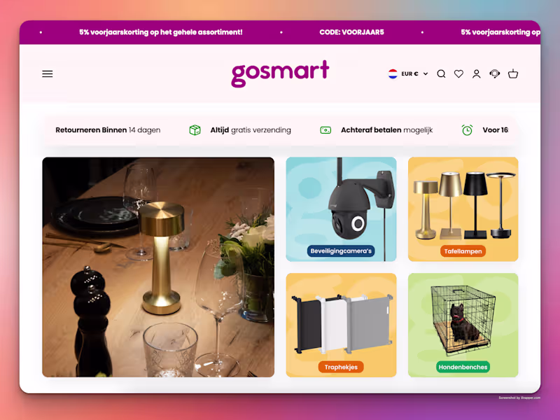 Cover image for GoSmart E-commerce Webshop