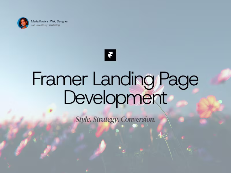 Cover image for Framer Landing Page Development