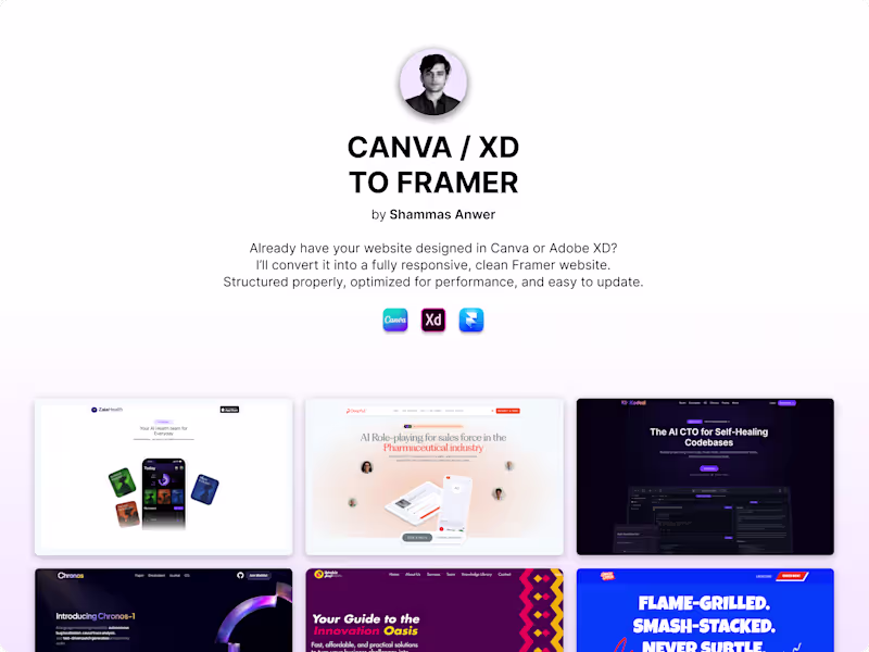 Cover image for Canva / XD to Framer Conversion