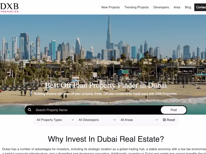 Cover image for Website Strategy & Development for DXB Properties