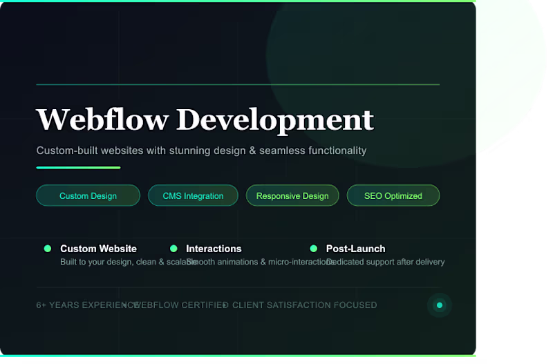 Cover image for Topnotch Webflow Development