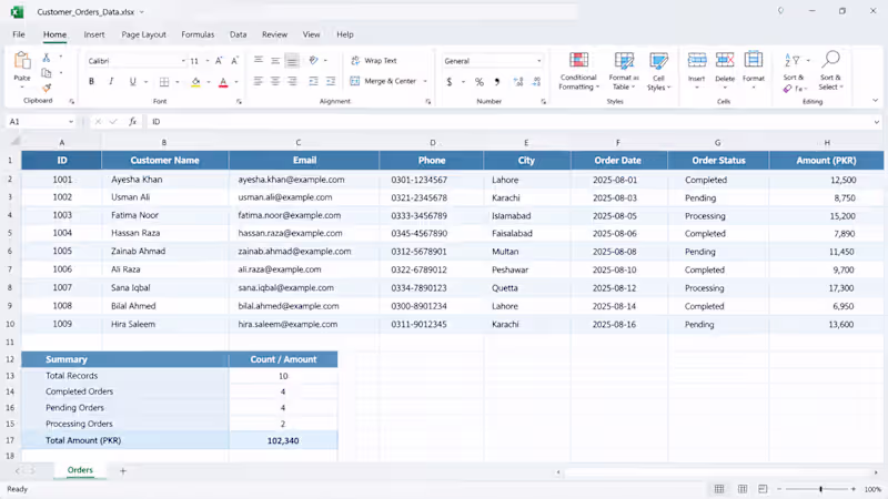 Cover image for Data Entry & Excel Spreadsheet Management
