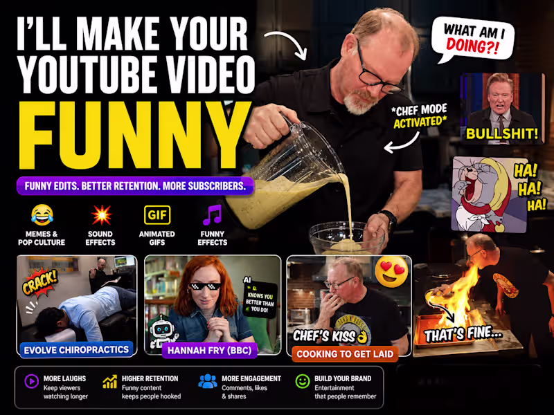 Cover image for I'll Make Your Youtube Video FUNNY
