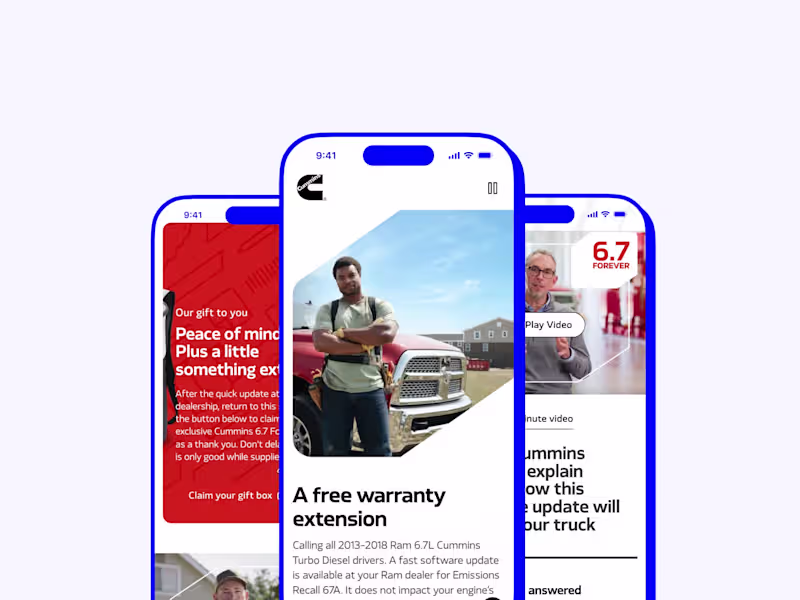 Cover image for Cummins Recall Landing Page Optimization