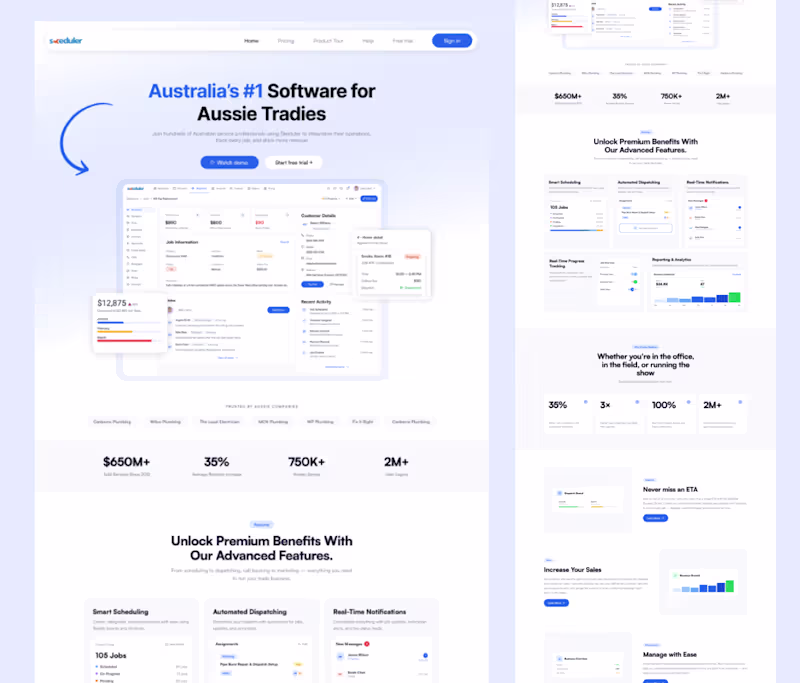 Cover image for SaaS Landing Page Design for