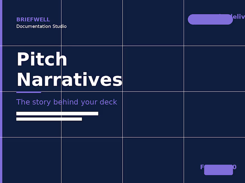Cover image for Pitch Deck Narrative & Story Writing