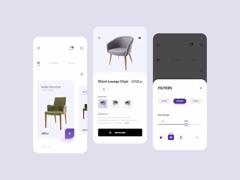 Cover image for Mobile App - Furniture Ecommerce App