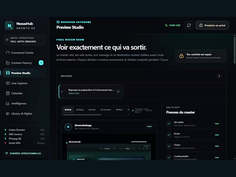 Cover image for NexusHub Growth OS — Internal Marketing Tool