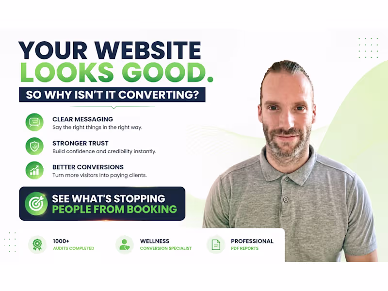 Cover image for You will get a conversion-focused audit of your wellness website