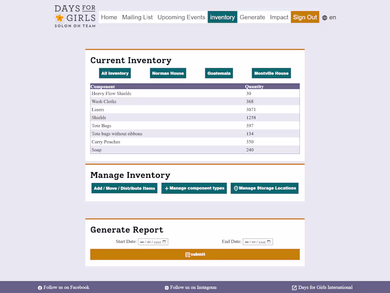 Cover image for Bilingual inventory & event management