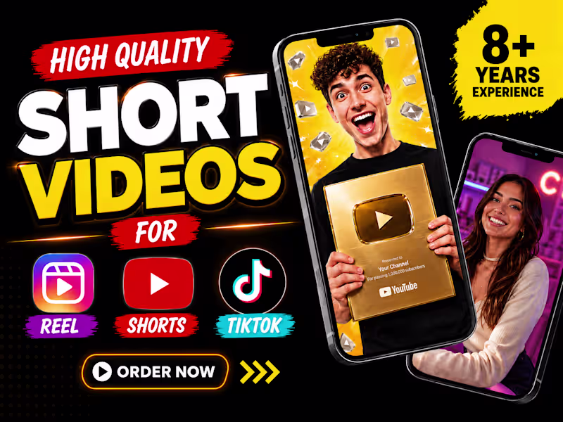 Cover image for Short Form Video Editing | Reels, TikTok & Shorts