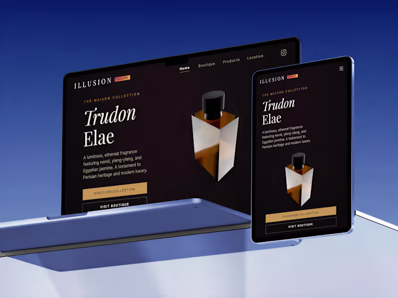 Cover image for Illusion Liquide | Luxury Fragrance 3D Website