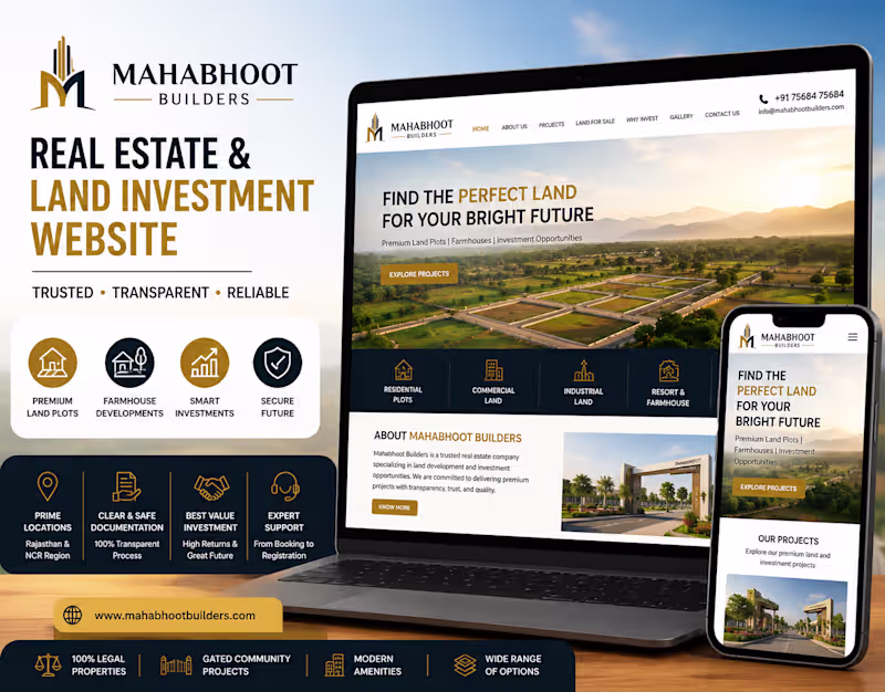 Cover image for Mahabhoot Builders Real Estate Website