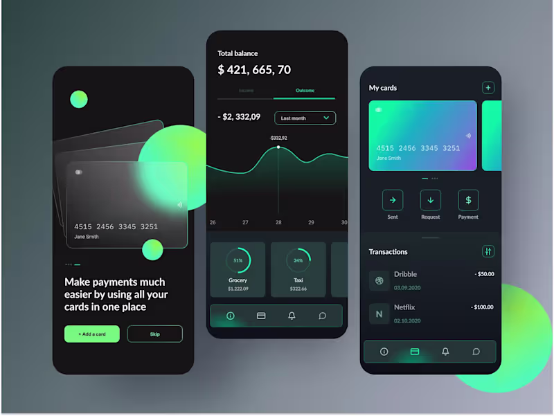 Cover image for Finova Fintech Mobile App Design