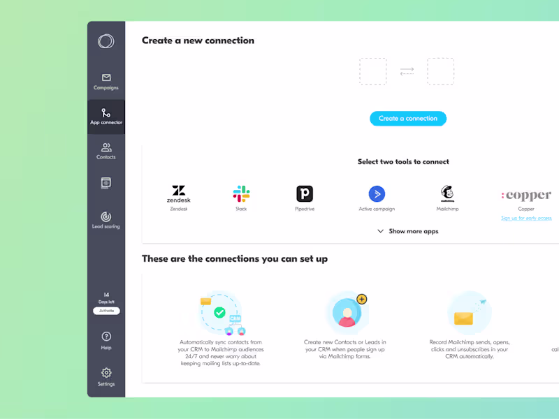 Cover image for Marketing Automation flow - connection setup | SAAS CRM