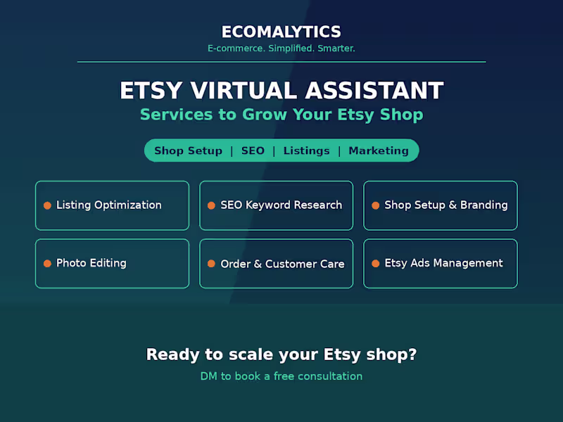 Cover image for Etsy Virtual Assistant
