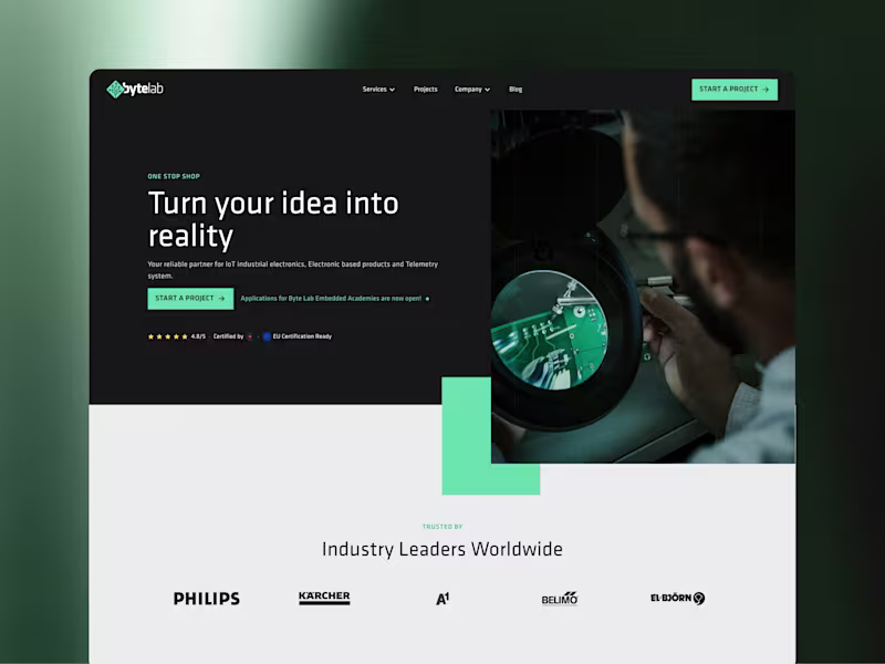 Cover image for Redesign of Byte Lab's Website