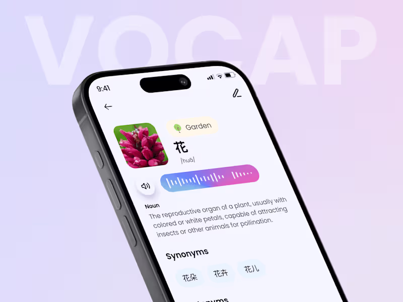 Cover image for Language Learning Mobile App Design | Vocap
