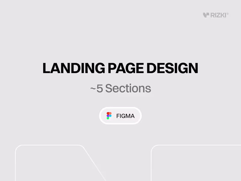 Cover image for Landing Page Design (Figma)