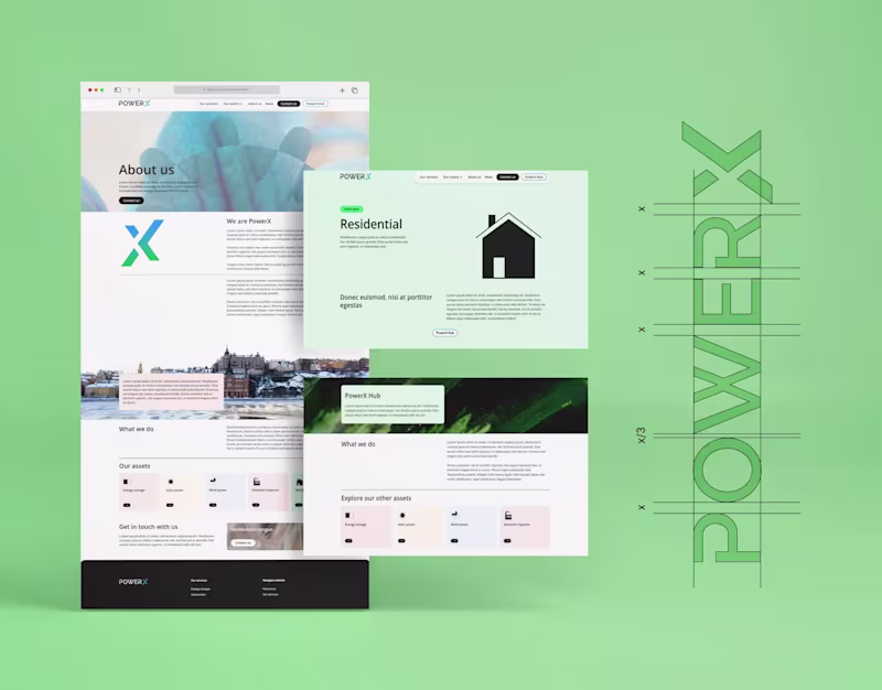 Cover image for Logo and Webflow Design for PowerX