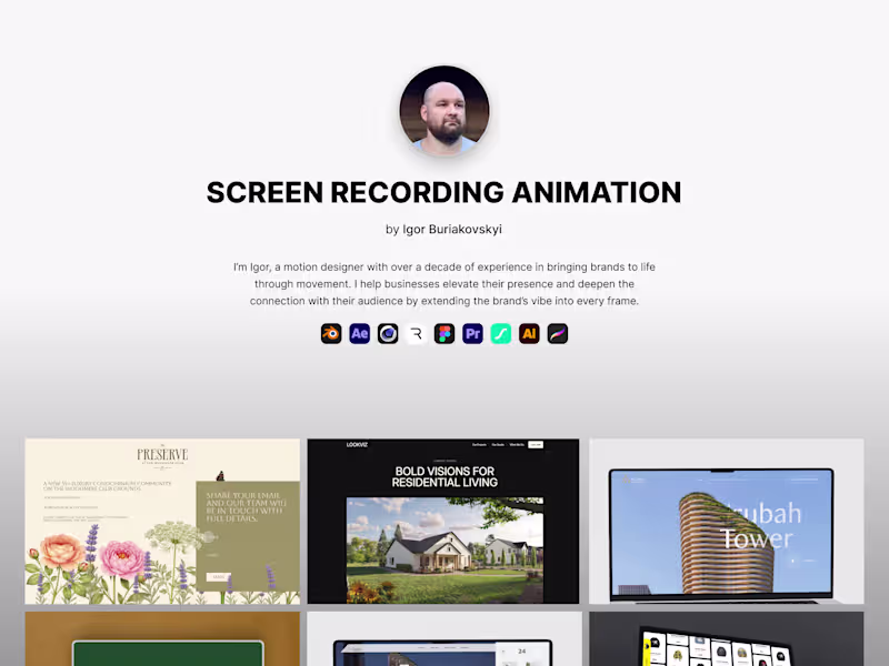 Cover image for Screen Recording Animation