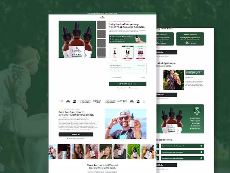 Cover image for Product Landing Page Built in Replo from Figma
