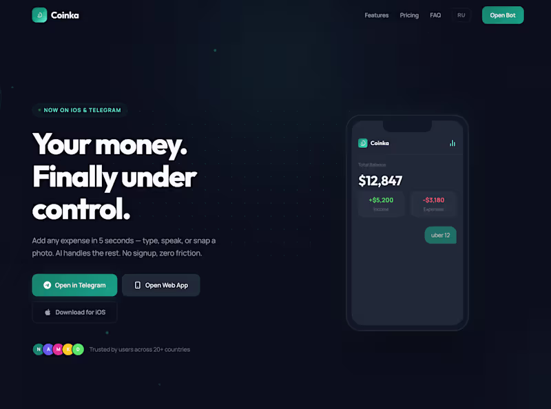 Cover image for Coinka.co (https://Coinka.co) - budget tracking