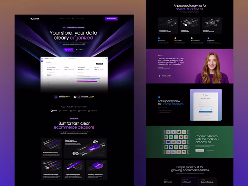 Cover image for Ailoom - AI SaaS Website Template