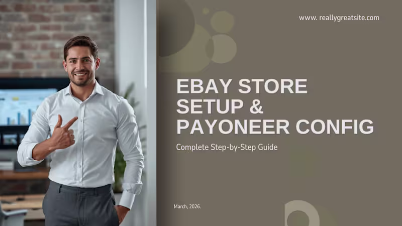 Cover image for Complete International eBay Store Setup & Payoneer Integration