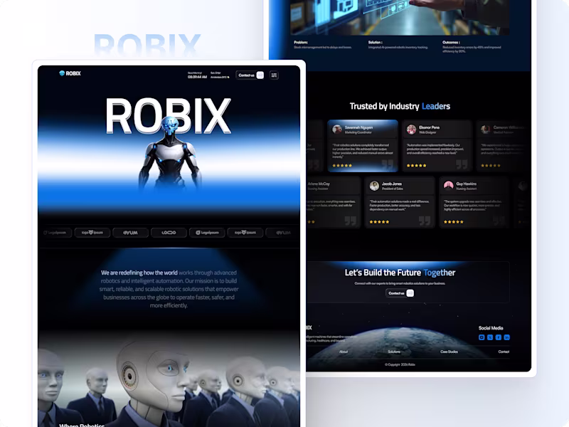 Cover image for Robix Futuristic Platform Development