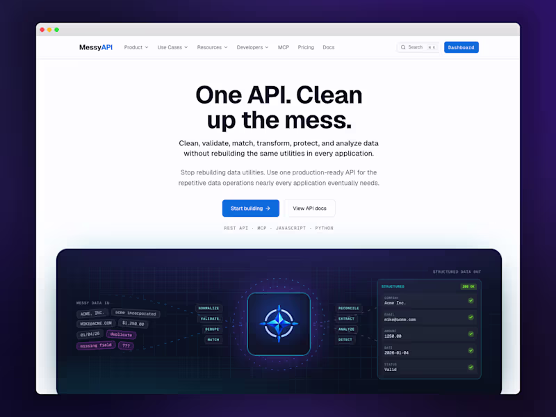 Cover image for Built MessAPI, a production-ready data