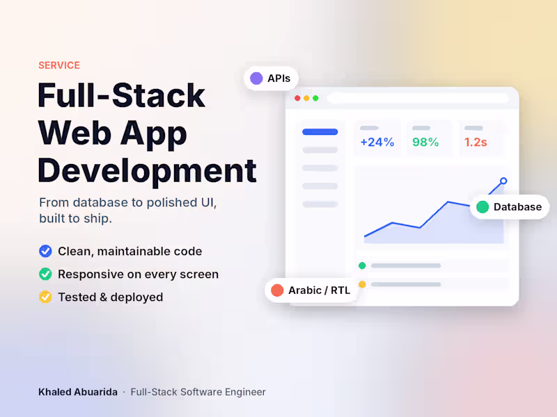 Cover image for Full-Stack Web App Development