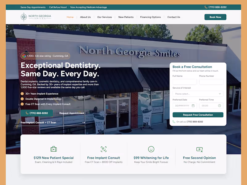 Cover image for Designed a modern healthcare website