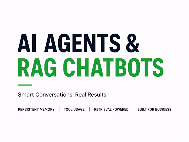 Cover image for Build an AI Agent or RAG Chatbot for Your Business