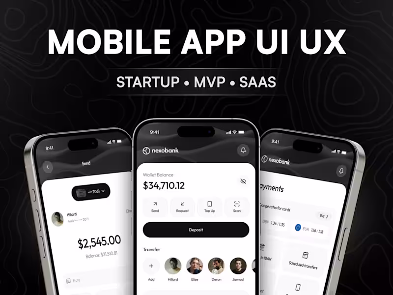 Cover image for Modern Mobile App Design for your Startup, MVP or SaaS