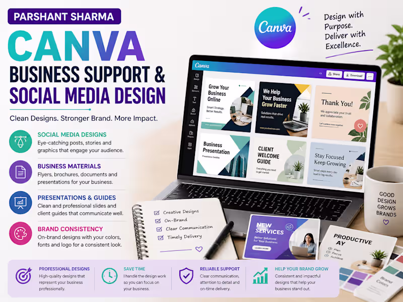 Cover image for Canva Business Support & Social Media Design