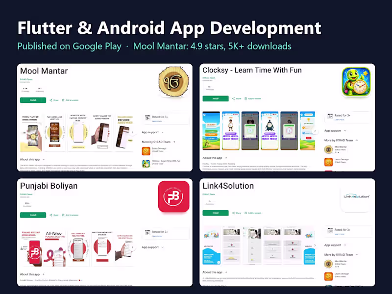 Cover image for Flutter & Android App Development