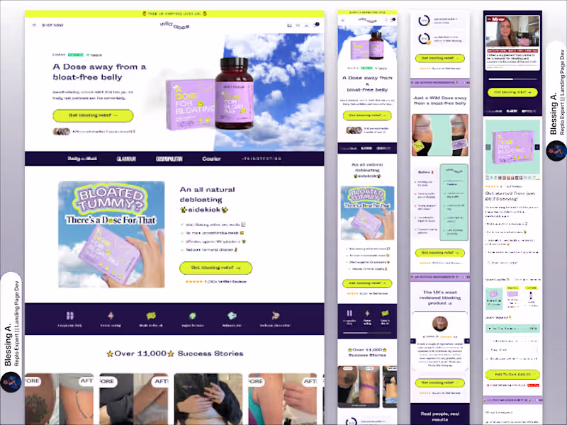 Cover image for 📦Wild-dose Home-page Develop in Replo