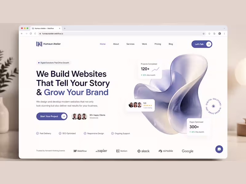 Cover image for Webflow Website — Custom Design + Development