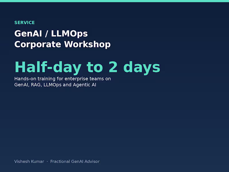 Cover image for GenAI / LLMOps Corporate Workshop