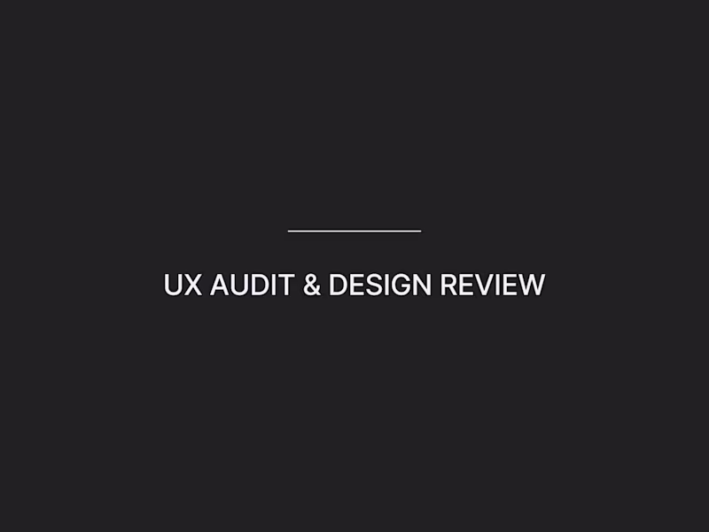 Cover image for UX Audit & Design Review