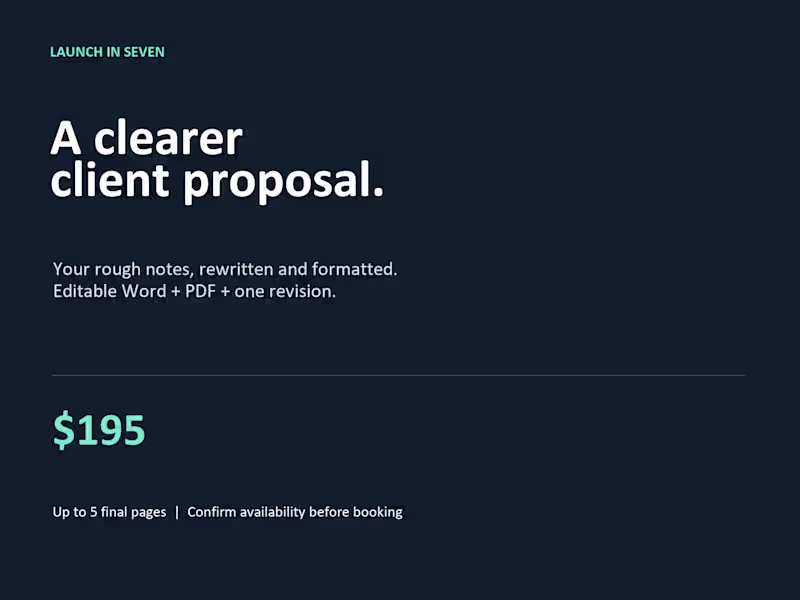 Cover image for Client proposal makeover | Editable Word and PDF