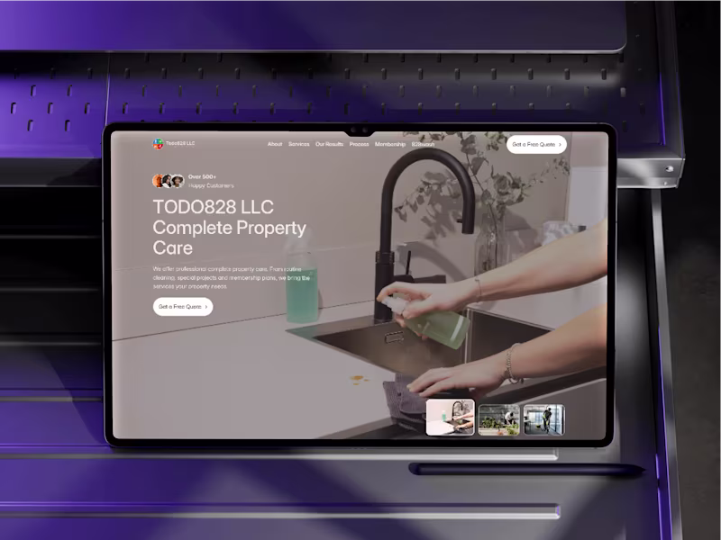 Cover image for TODO 828 Website Redesign for Cleaning Services