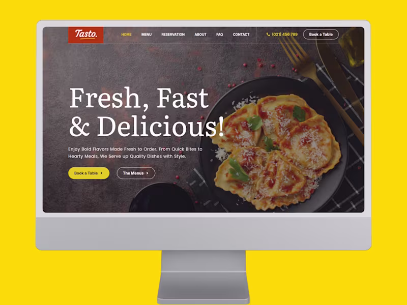 Cover image for Tasto Restaurant Website