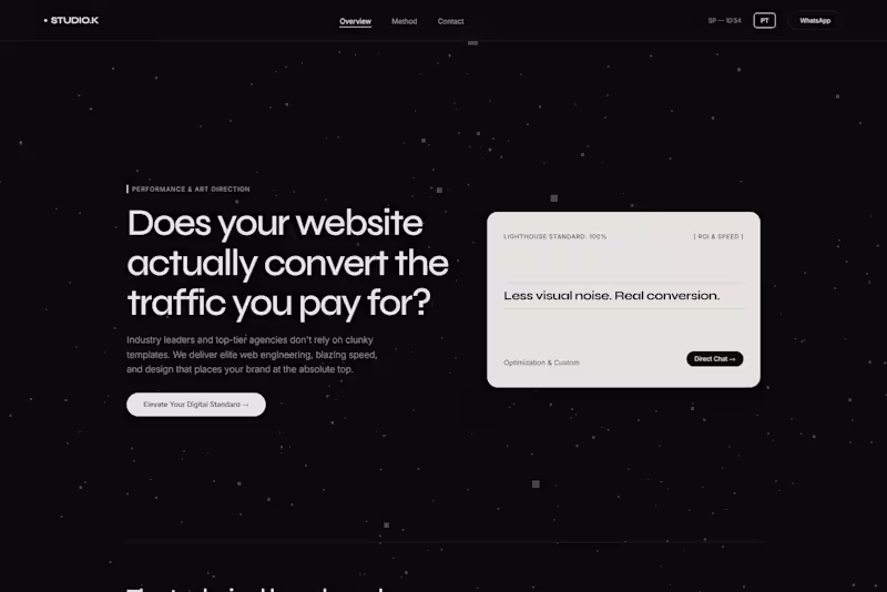 Cover image for High-Performance Minimalist Landing Page with WebGL