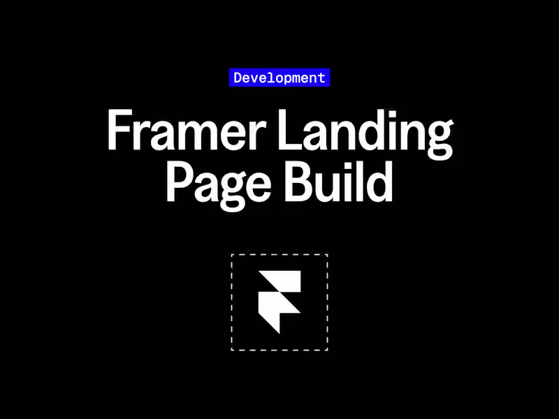 Cover image for Framer Landing Page Build