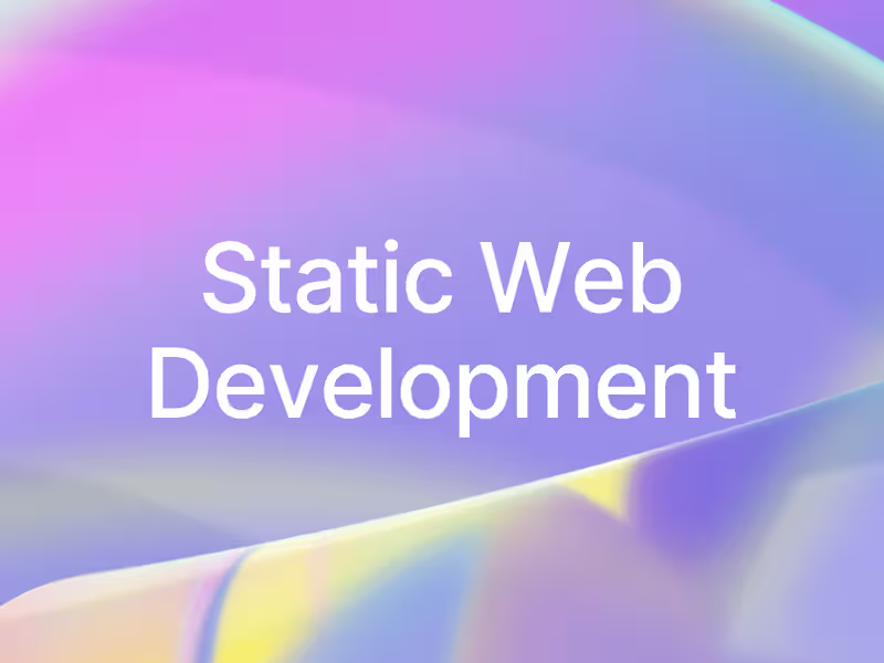 Cover image for Static Website Development